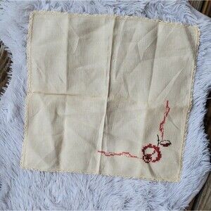 Vintage embroidery Rose Floral Table Napkins/ placemat